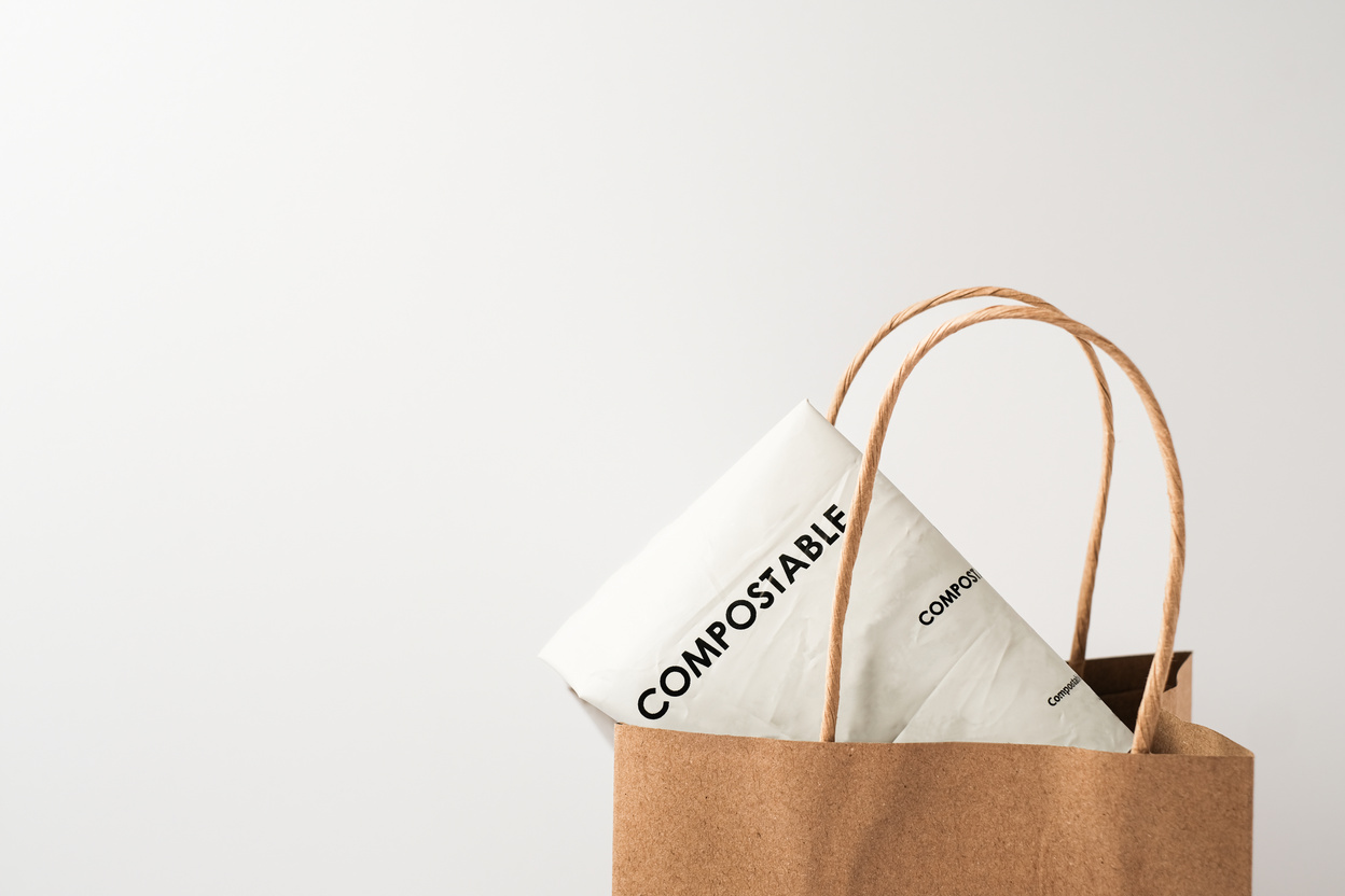 Sustainable Packaging Compostable Envelope and Paper Bag